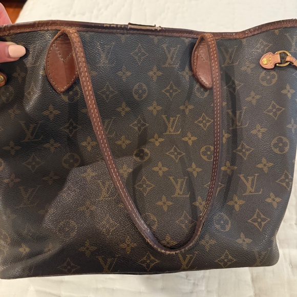 Louis Vuitton Neverfull Tote MM Brown Canvas Monogram Purse - Picture 9 of 12